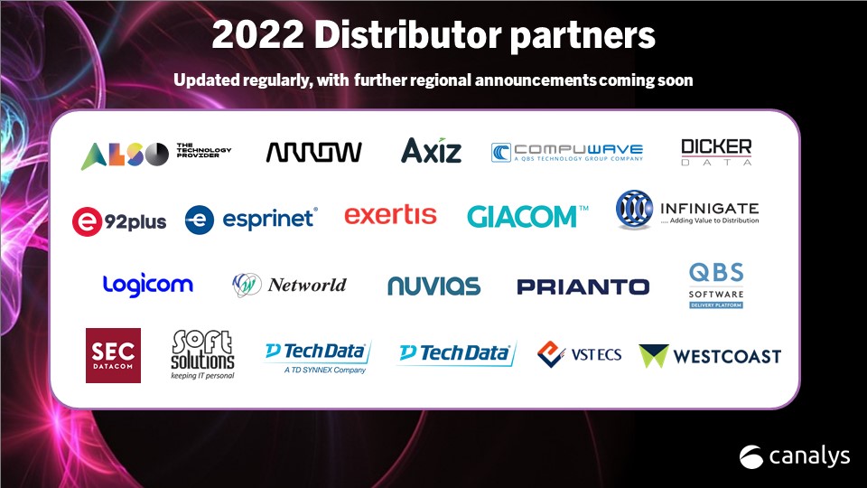 World’s leading distributors join Canalys Forums 2022